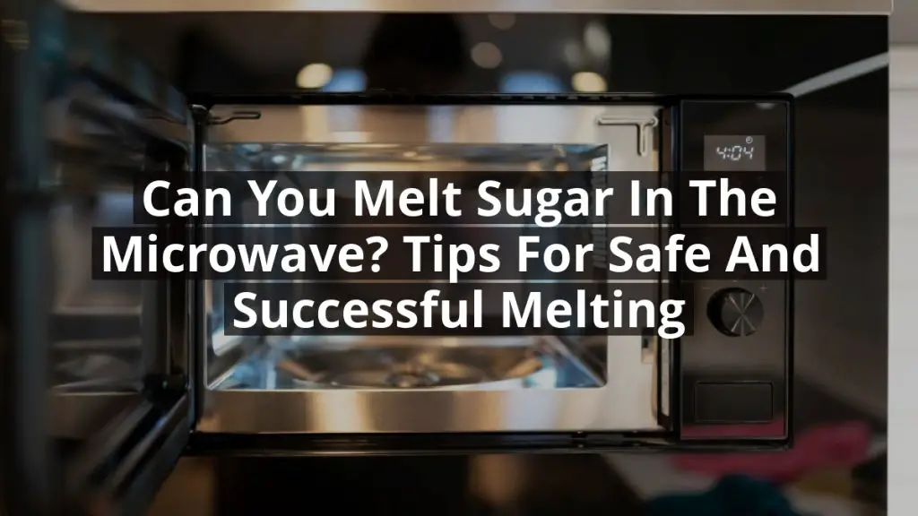 Can You Melt Sugar in the Microwave? Tips for Safe and Successful Melting