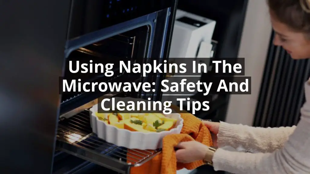 Using Napkins in the Microwave: Safety and Cleaning Tips